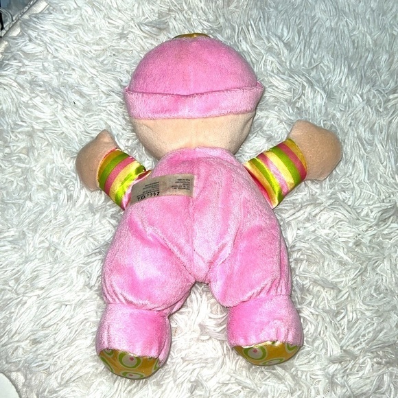 Fisher Price Baby's First Doll pink plush stuffed lovey rattle toy - Picture 2 of 2